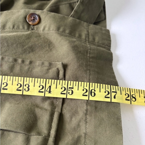 A New Day Women’s Olive Green Utility Jacket Size L Pockets Belted Buttons - Picture 12 of 13